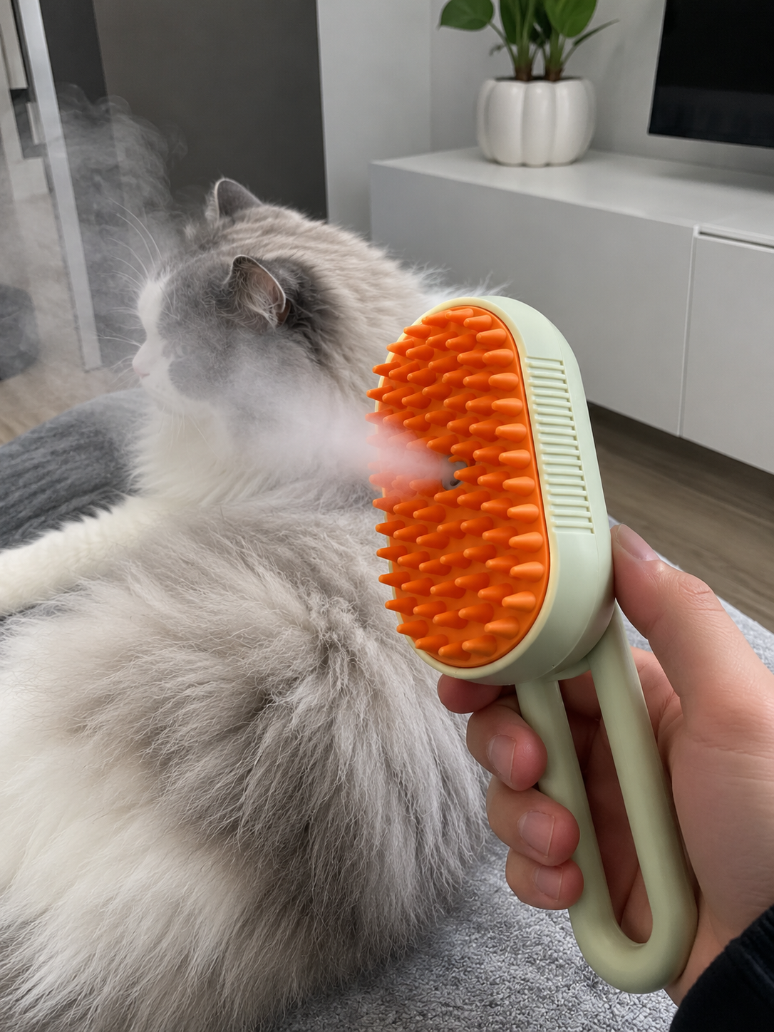 Pet hair everywhere. Brushing that feels like a chore for you both.